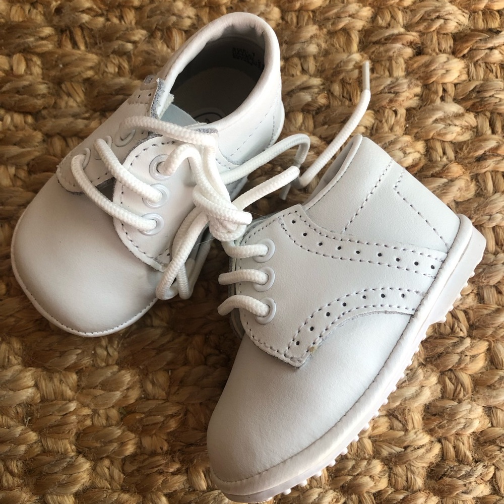 New: L’Amour Angel Hi Top Oxfords. Leather. Baby Boy. Size 1